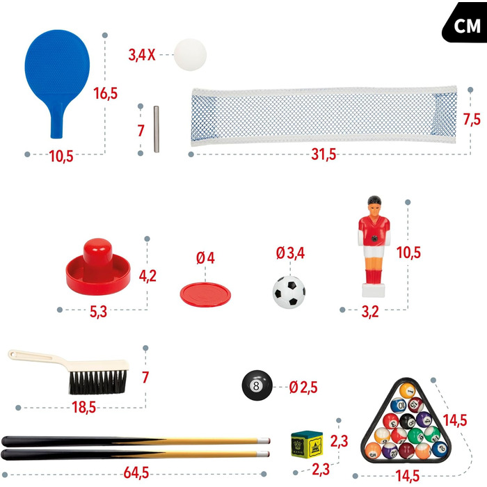 Дитячий ігровий стіл ColorBaby 4-в-1, багатофункціональний, CBGames, мультиігри