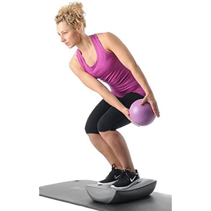 Фітнес м'яч Pilates MAXAFE 15,2 см, синій, спеціальна фіолетова серія