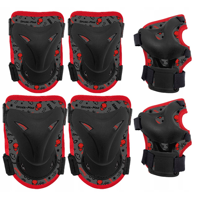 Комплект захисту: наколінники, налокітники та шолом для роликів, скейта та велосипеда Spider-Man