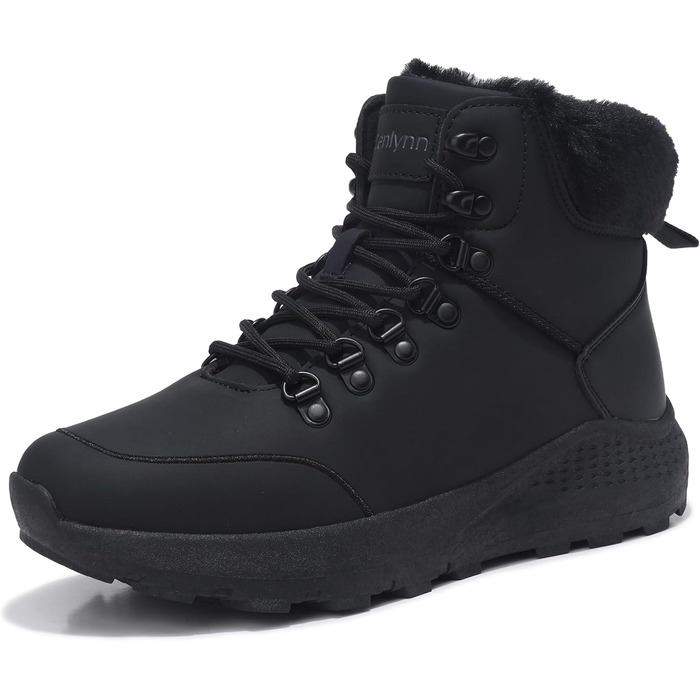 Зимові черевики для жінок, зимові чоботи, утеплені снігові чоботи, трекінгові черевики для хайкінгу, чорний колір, розмір 38 EU