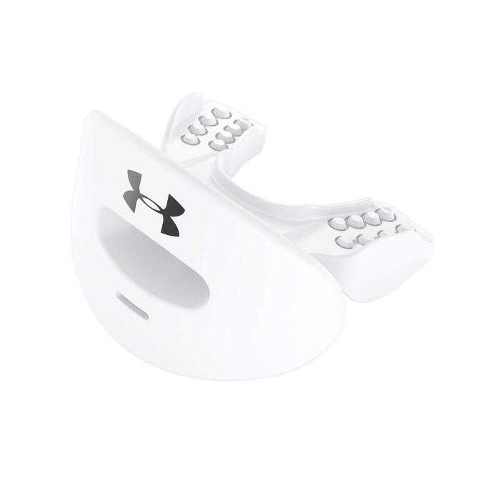 Маска захисна Under Armour Air Mundschutz біла зі знімним ремінцем