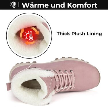 Зимові черевики Mishansha для чоловіків та жінок, теплі, з підкладкою, зимові чоботи, Outdoor, 36-48 EU (40 EU, Рожевий)