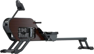 Гребний тренажер Skandika Nemo III Hybrid з водним та магнітним опором | 32 рівня електроніки, 15 програм, до 200 см, сумісний з додатком, дерев'яний | Фітнес-обладнання для дому