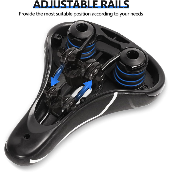 Зручний велосипедний сідло Cityradsättel для міста, чоловічий/жіночий, з Memory Foam, ергономічний, широкий, з інструментом (чорний, Стиль 3)