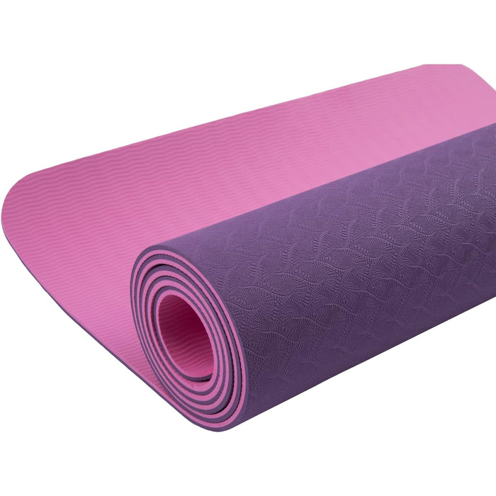 Килимок для йоги Bergmann з ремінком, TPE фітнес-килимок, спортивний килимок для йоги, пілатесу, домашніх тренувань, 183 x 61 x 0.6 см