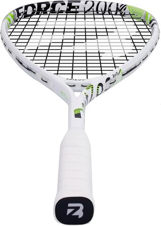 Сквош ракетка BatZoom для початківців – легка та довговічна тренувальна ракетка для дорослих та підлітків, попередньо натягнута з комфортною ручкою та демпфером - у комплекті сумка білого кольору