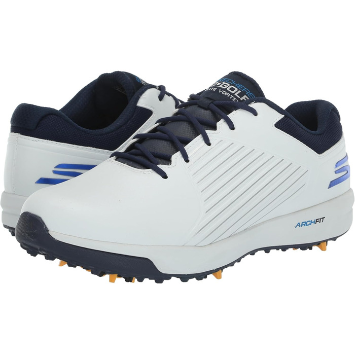 Чоловічі гольф-туфлі Skechers Elite Vortex - білі, з синім оздобленням (47 EU)