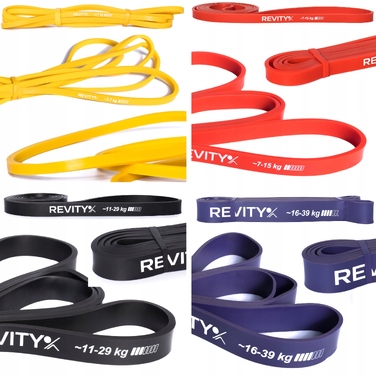 Набір фітнес-резинок Revity Power Bands 3-39 кг, 4 шт.