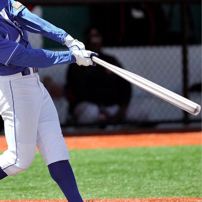 Бейсбольна бита сталева – 82 см, з неслизькою ручкою для спорту, відпочинку та безпеки, міцна та довговічна для дорослих та підлітків (алюміній 405 г, срібна)