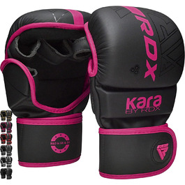 RDX рукавички для MMA, тренувань та спарингів, рожеві, шкіра Maya Hide, для кікбоксингу, муай тай, фріфайту, розмір M/L