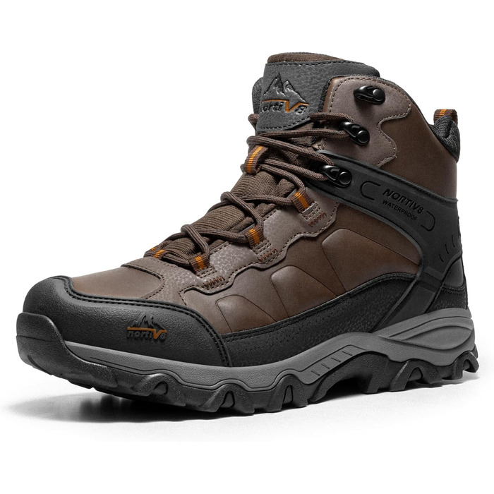 Чоловічі трекінгові черевики NORTIV 48 EU, водонепроникні, для хайкінгу та альпінізму, темно-коричневі