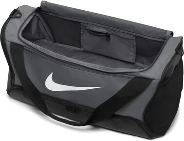 Сумка спортивна Nike Brasilia Duff, сірий/чорний/білий, універсальна