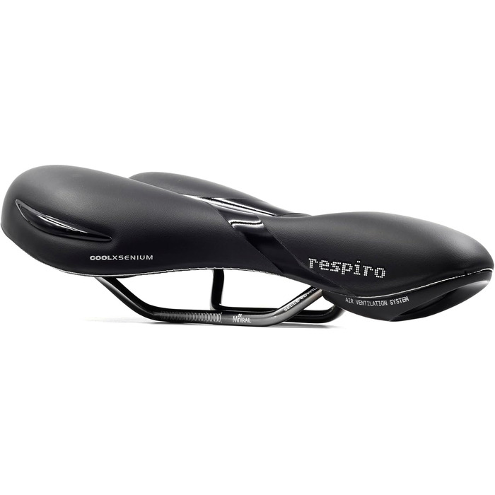 Велосипедне сідло Selle Royal Respiro Soft Athletic чорне 25,6 x 22,7 см