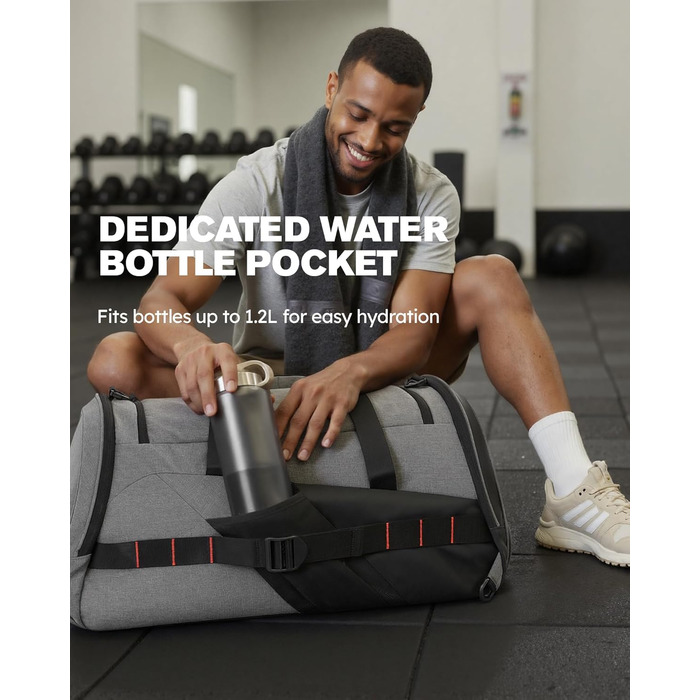 Спортивна сумка Tolaccea: велика містка сумка-рюкзак з відділенням для взуття та мокрих речей. Ідеальна для тренувань, подорожей, басейну, сауни, футболу (для чоловіків та жінок)