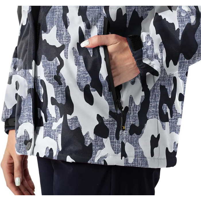 Жіноча зимова куртка YSENTO: водонепроникна, для катання на лижах, софтшелл, флісова, функціональна з капюшоном, білий (XXL, камуфляж)