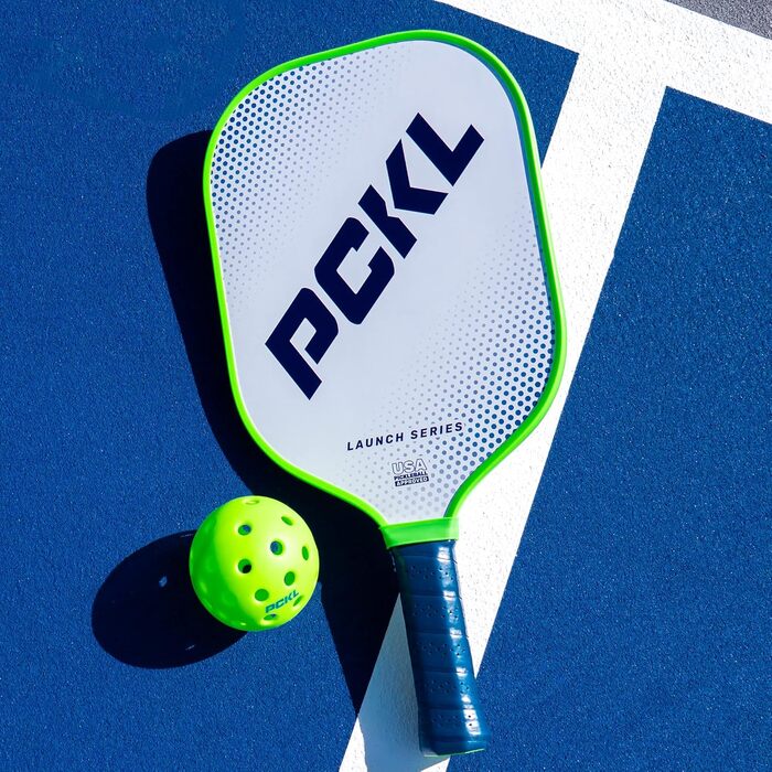PCKL Launch Series – преміум ракетка для піклболу | Одобрено USA Pickleball | Фібергласова поверхня з великою зоною удару | Серцевина Honeycomb, колір Weiss/opulenter Garten