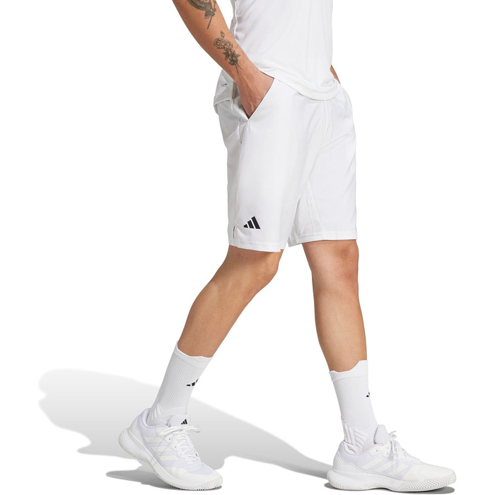 Чоловічі тенісні шорти Adidas Club 3-Streifen білі, розмір L