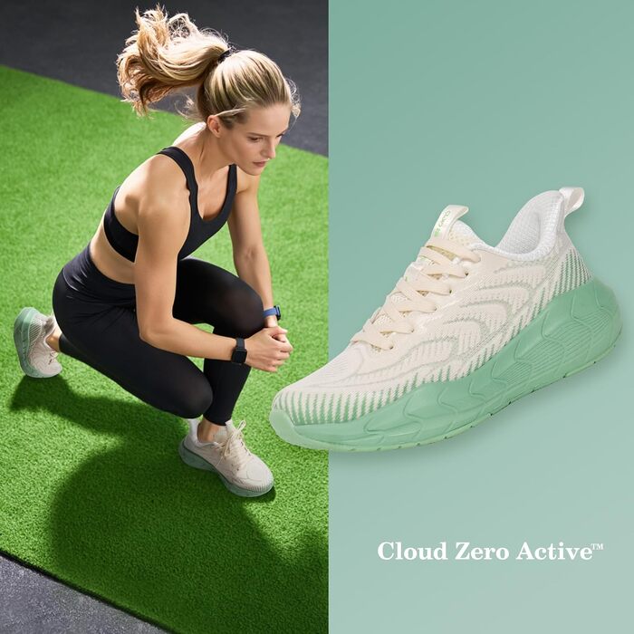 Hawkwell Cloud Zero Active – Дихаючі жіночі кросівки для туризму та тенісу, зелені (40 EU)