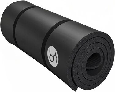 Йога-мат RYTMAT 195×61×2 см, NBR, товстий, нековзкий, для фітнесу, пілатесу, з чохлом, чорний