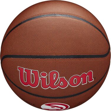 Баскетбольний м'яч Wilson TEAM ALLIANCE Atlanta Hawks, розмір 7, для залу та вулиці, синтетична шкіра