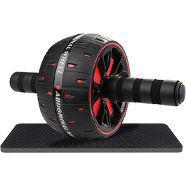 Ролер для пресу YIFMOO з килимком для колін, комплект: ролик для пресу, тренажер для пресу, підходить для початківців та професіоналів, неслизьке обладнання для тренування пресу вдома, фітнес-обладнання