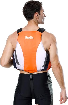 Спасальний жилет Zeraty для дорослих XL/XXL, помаранчевий. Підходить для риболовлі, вітрильного спорту, серфінгу, катання на човні та каяках.