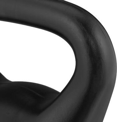 Kettlebell Relaxdays 16 кг, пластикова гиря для фітнесу, чорна, для жінок і чоловіків