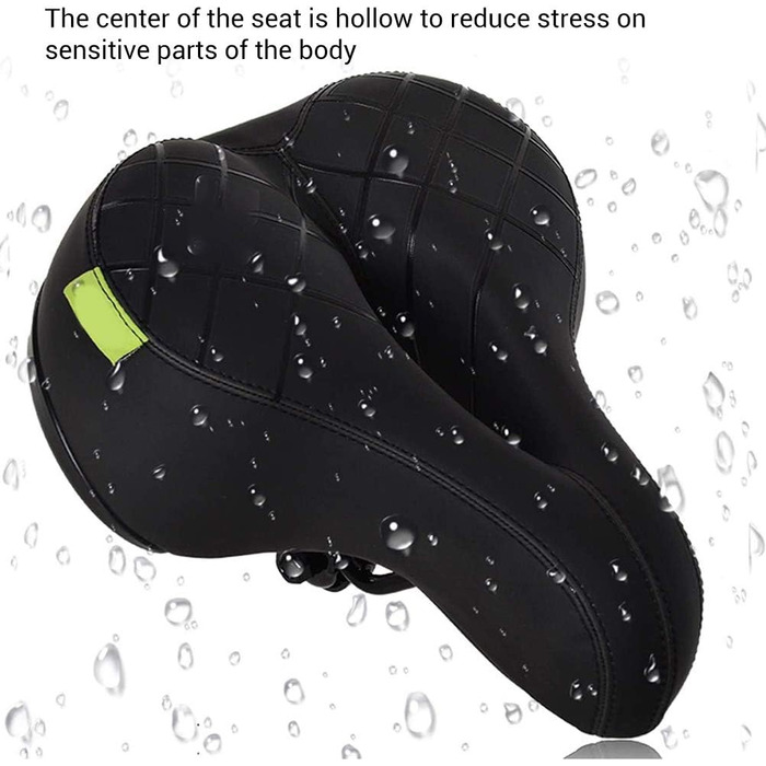 Lespar М'який ергономічний велосипедний сідло з гелем, підходить для жінок та чоловіків, туристичний сідло для міста, амортизований, комфортний гелевий сідло, велосипедне сідло для чоловіків та жінок