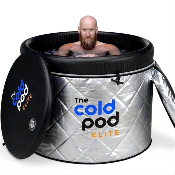 Кріованна The Cold Pod 320 л для льодяної купані з ізоляційною UV-кришкою, портативний басейн для відновлення атлетів та методу Віма Хофа (для дому та вулиці)