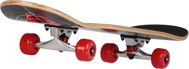 Скейтборд дорослий Holz (дерево) з підшипниками ABEC-9, 80x20 см, червоний - для скейтпарку та трюків