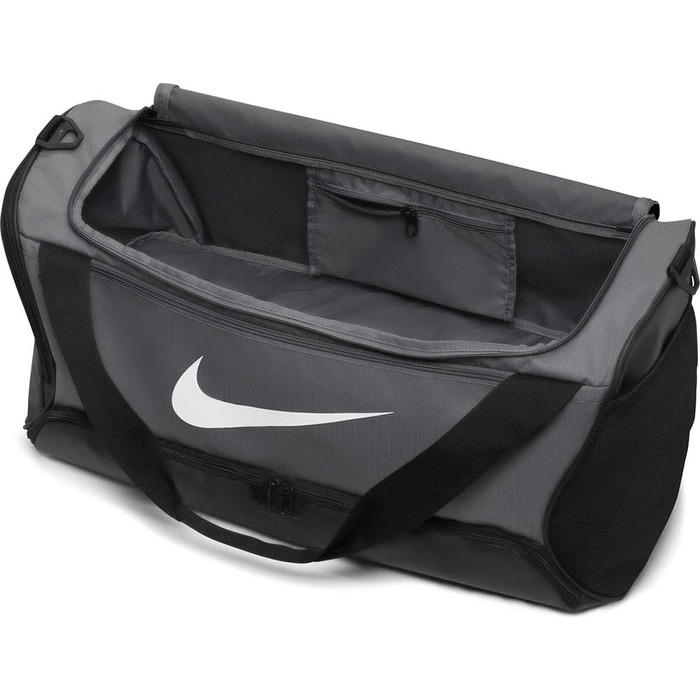 Сумка спортивна Nike Brasilia Duff, сірий/чорний/білий, універсальна