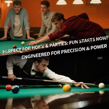 Більярдний кий Kmise професійний, 147 см, канадський клен, шкірна піка 13 мм, антиковзний грип, для дорослих/початківців/професіоналів, чорний (540г)