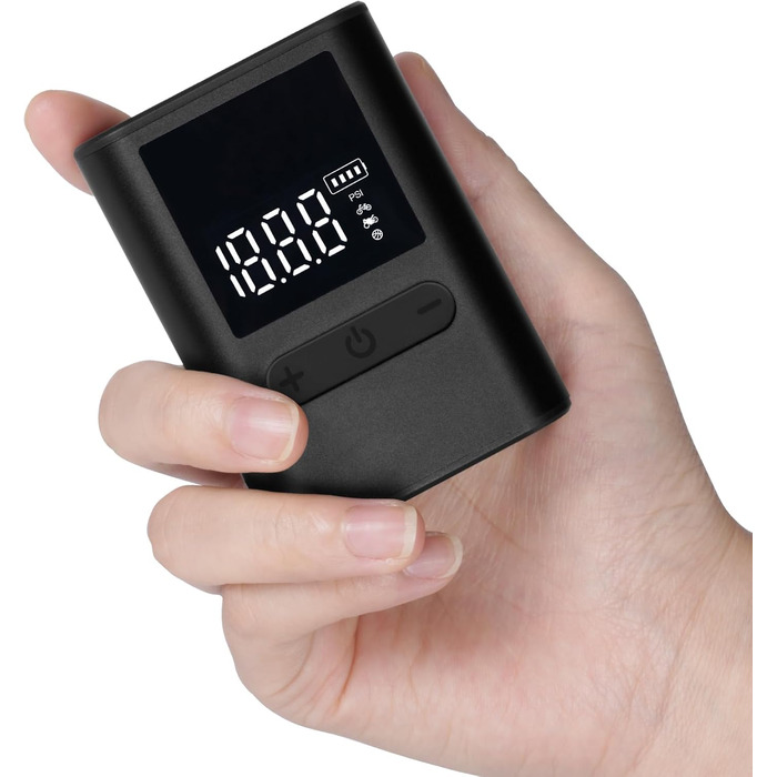 Електрична міні велосипедна помпа Flintronic 100PSI з LCD-манометром, акумулятор 500mAh, USB Type-C зарядка