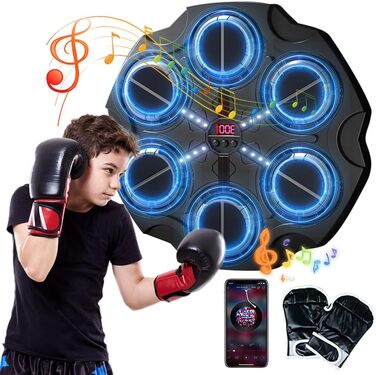 Bluetooth Музична боксерська машина з LED-підсвіткою, для дому, 9 режимів швидкості, підключення Bluetooth