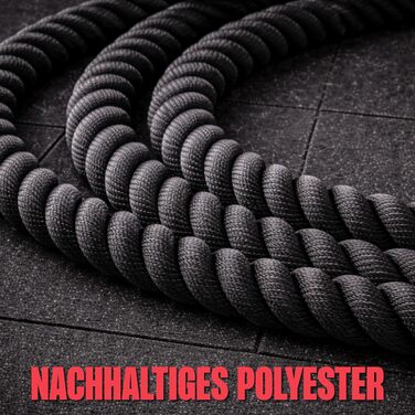 Битва-канат MATCHU - 9м, 38 мм, 8 кг - з екологічного поліестеру - для HIIT, кардіо та силових тренувань