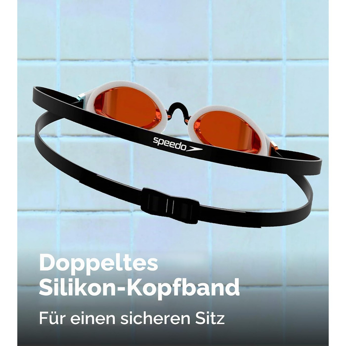 Окуляри для плавання Speedo Fastskin Speedsocket 2 Mirror (білі/мідні)