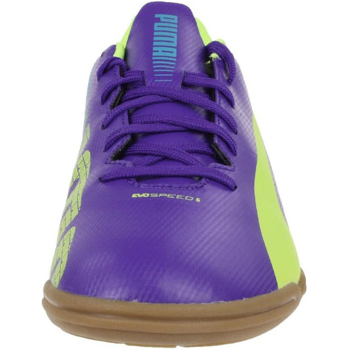 Кросівки футбольні PUMA Evospeed 5.3 Jr для залу, 37 EU, кольори: Prism Violet, Yellow, Blue