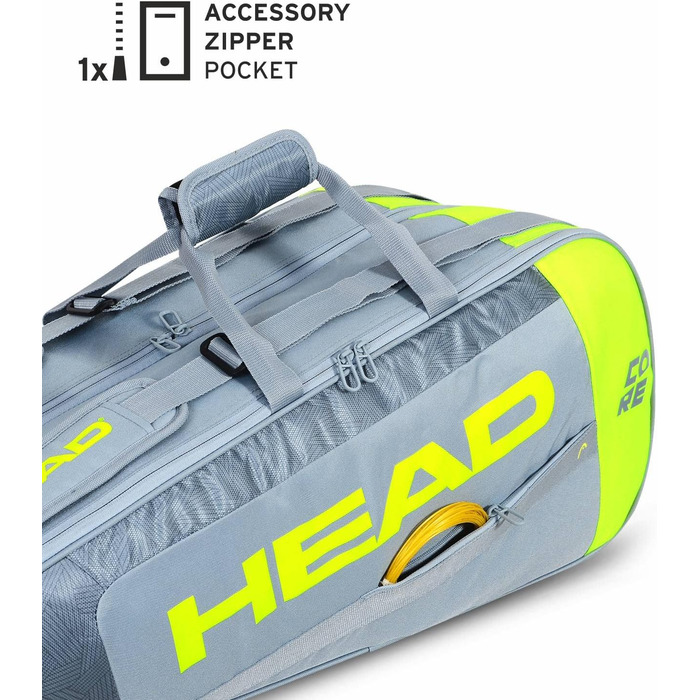 Сумка для тенісу HEAD CORE 6R Combi Unisex антрацит/помаранчевий для дорослих