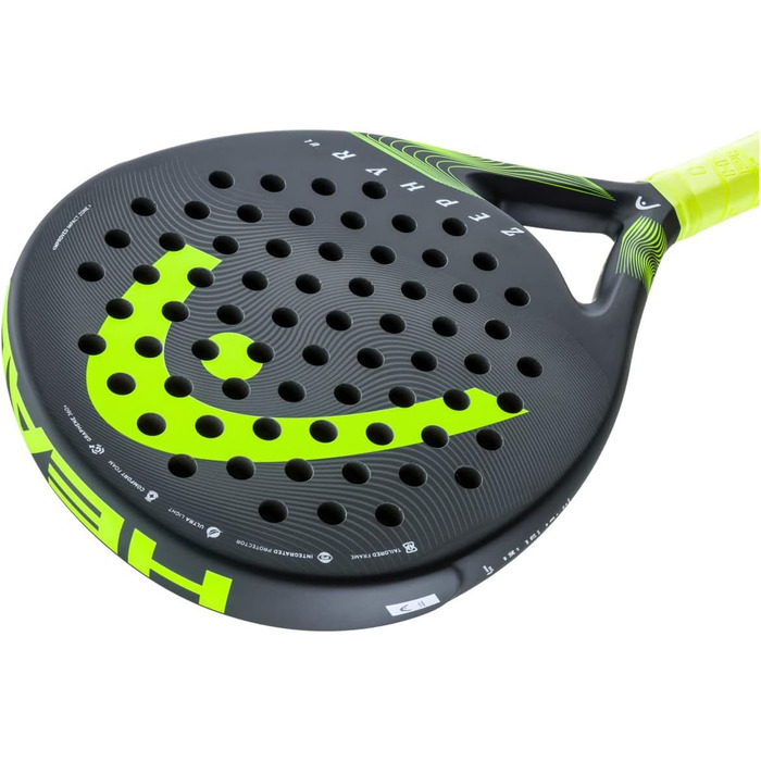 Плечевий ракетка для падел-тенісу HEAD Zephyr UL 2023 (чорний/жовтий), унісекс, для дорослих