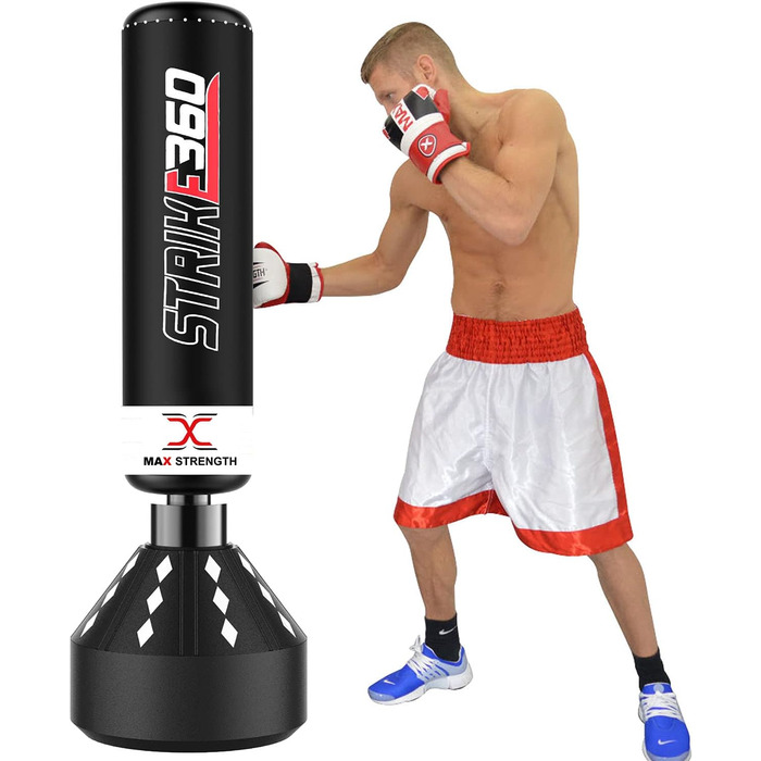 Максимально міцний боксерський мішок, вільностоячий, для MMA, UFC, єдиноборств, 1,7 м, чорний
