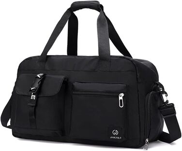 Велика спортивна сумка CORIOS для чоловіків і жінок, дорожня duffle сумка з оксфорду, для плавання, фітнесу, тренувань, ручна поклажа з відділенням для взуття, чорна