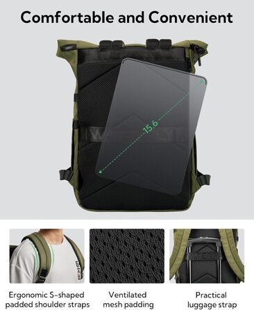 Рюкзак WATERFLY Rolltop 16-21 л для ноутбука 16