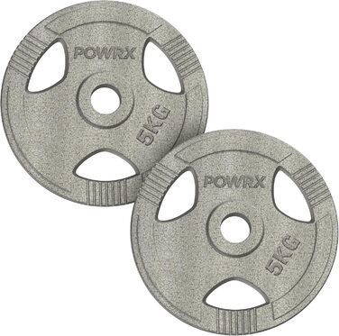 Диски для штанги POWRX Olympia 2,5-40 кг, набір 2 шт., 50 мм – гантельні та штангові ваги з чавуну для тренувань