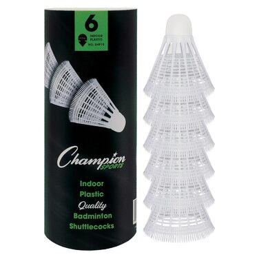 Волан Champion Sports Nylon для залу (6 шт., різнокольорові/морська хвиля) - пластиковий волан для бадмінтону