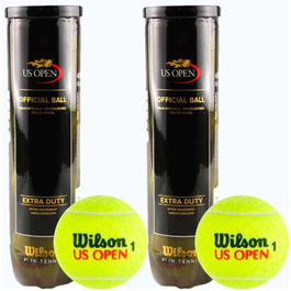 Тенісні м'ячі Wilson US OPEN, 40 шт. (10 банок), жовті, для змагань і відпочинку, висока якість