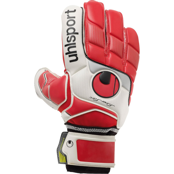 Воротарські рукавички Uhlsport Fangmaschine Supersoft 7.5 червоно-білі-сріблясті