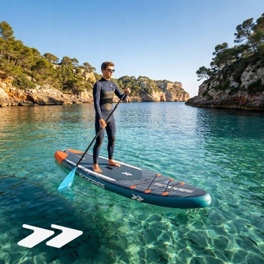 Надувна SUP-дошка для плавання з аксесуарами: комплект з веслом та помпою, 350 см