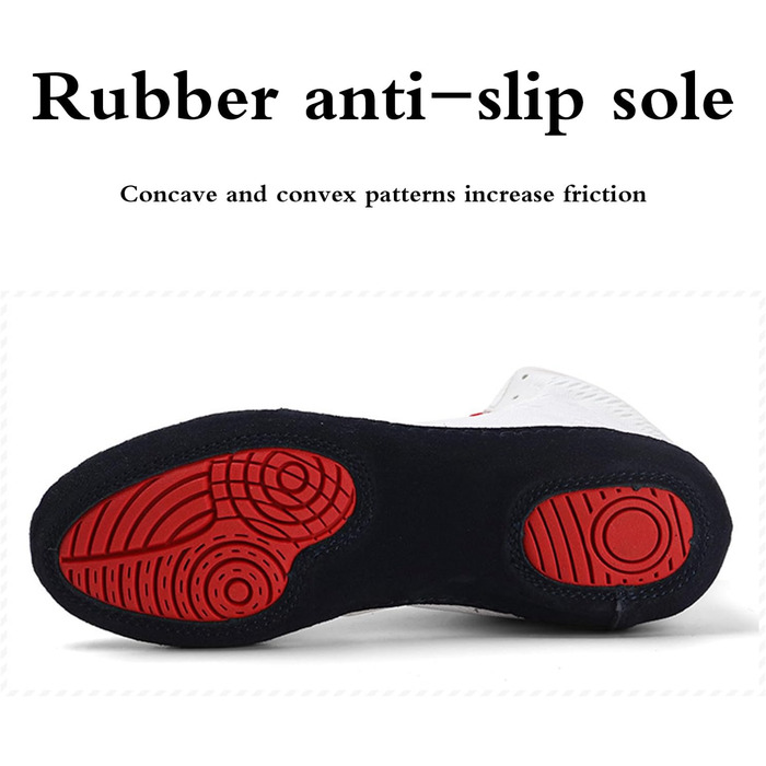 Боксівські кросівки для жінок та чоловіків, 44EU, червоно-білі: стабільність, комфорт, для боксу, боротьби, кікбоксингу та ін.