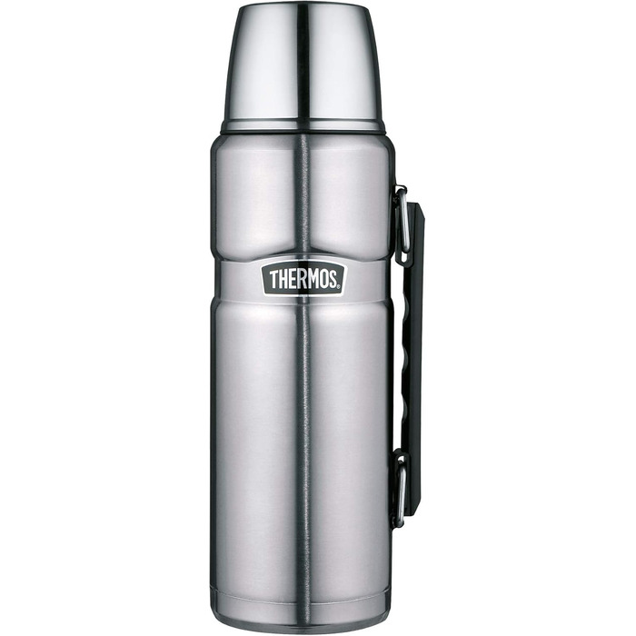 Термос і термочашка THERMOS Stainless King, нержавіюча сталь, 1,2 л + 470 мл, ізольовані, герметичні, для кави, підходять для посудомийки