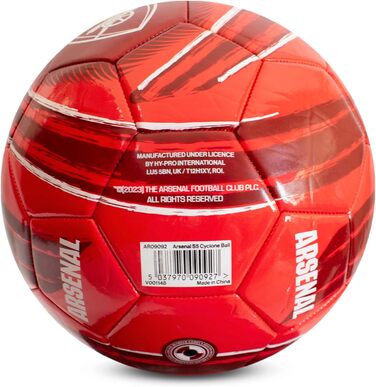 М'яч для футболу Hy-Pro Arsenal F.C. | Розмір 5, Тренувальний, Матчевий, Офіційно ліцензований товар, для дітей та дорослих